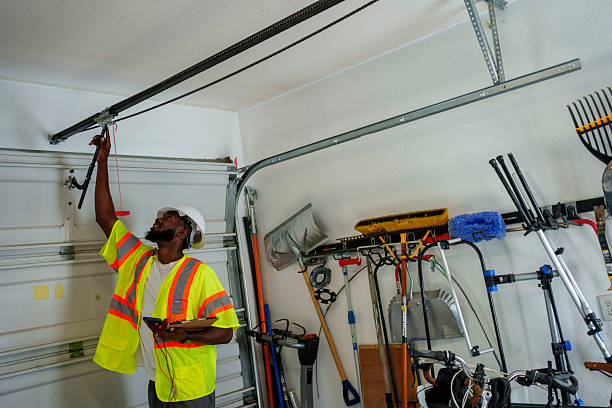 Professional Garage Door Panel Replacement technician working in El Lago, TX